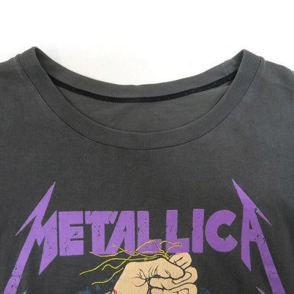 METALLICA 88' Damaged Justice Band T-Shirt Gray Size S
