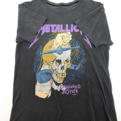 METALLICA 88' Damaged Justice Band T-Shirt Gray Size S