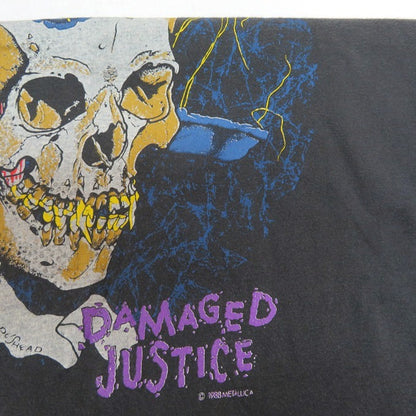 METALLICA 88' Damaged Justice Band T-Shirt Gray Size S