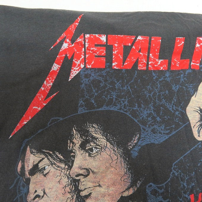 METALLICA 88' Damaged Justice Band T-Shirt Gray Size S