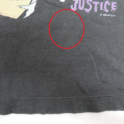 METALLICA 88' Damaged Justice Band T-Shirt Gray Size S
