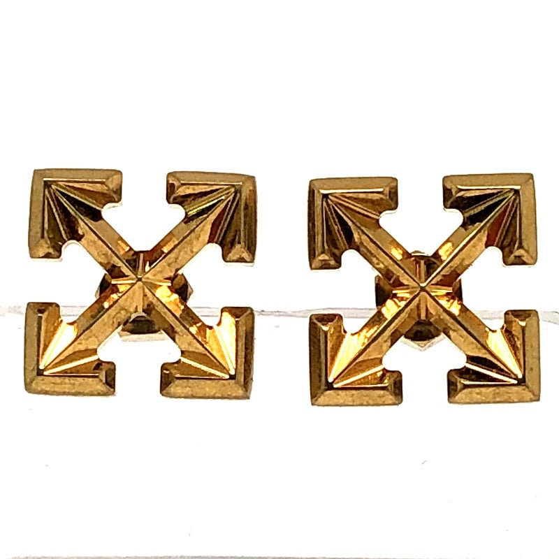 Off-White Gold Arrow Mini Earrings