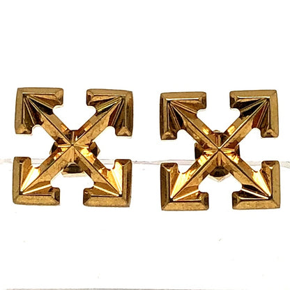 Off-White Gold Arrow Mini Earrings