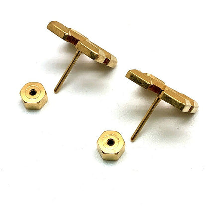 Off-White Gold Arrow Mini Earrings