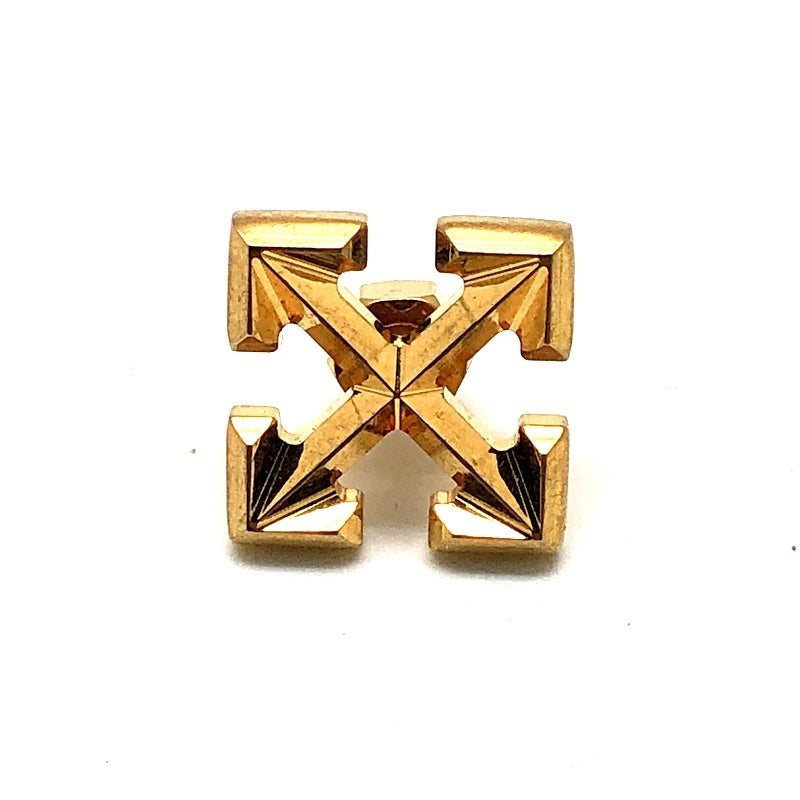 Off-White Gold Arrow Mini Earrings