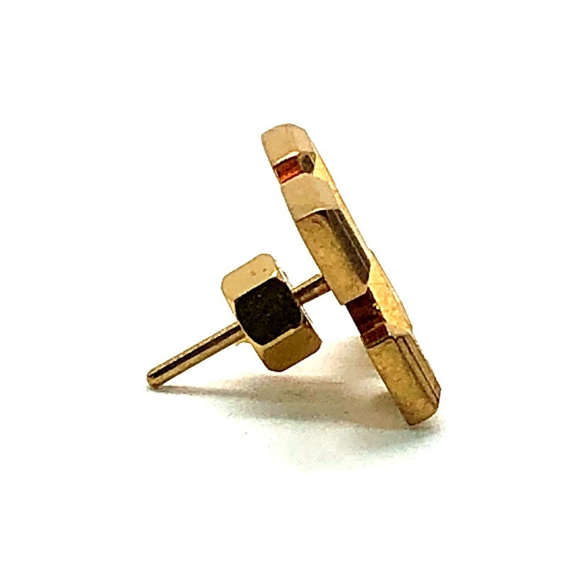 Off-White Gold Arrow Mini Earrings