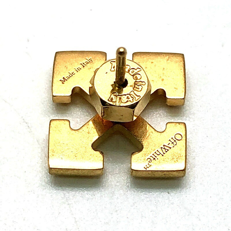 Off-White Gold Arrow Mini Earrings