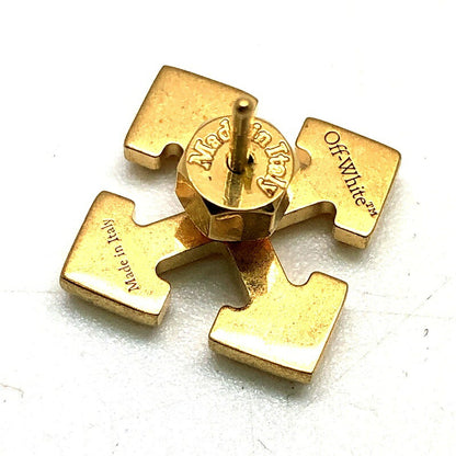 Off-White Gold Arrow Mini Earrings