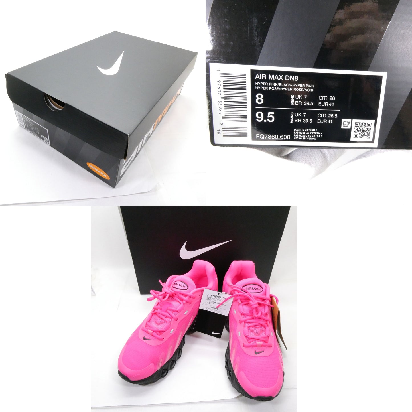 AIR MAX DN8 Hyper Pink Black Sneakers