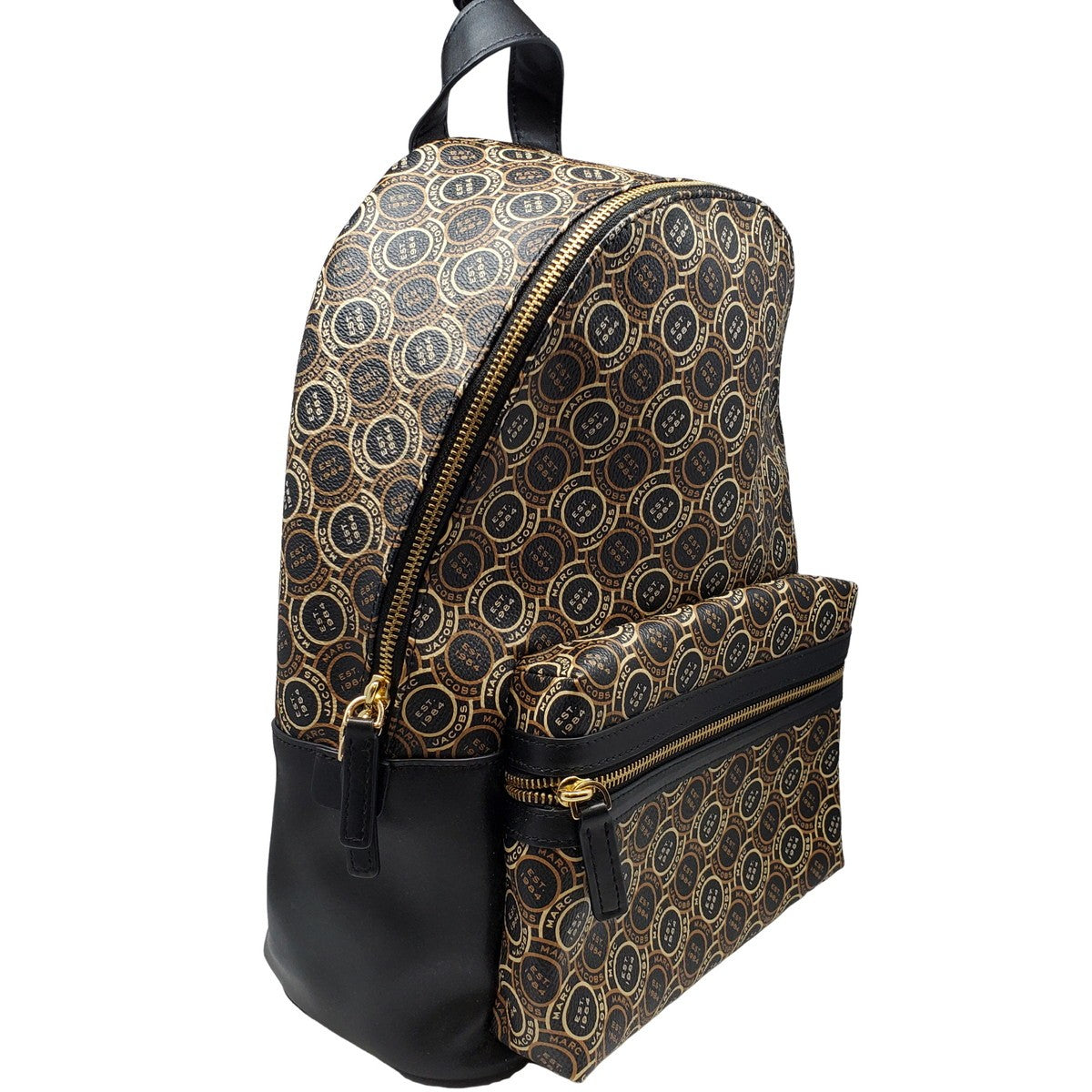MARC JACOBS Circle Logo Backpack Black Size ONE SIZE