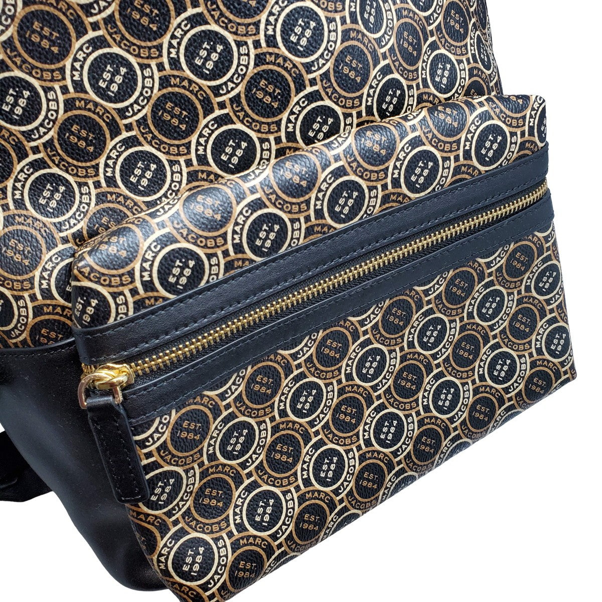 MARC JACOBS Circle Logo Backpack Black Size ONE SIZE