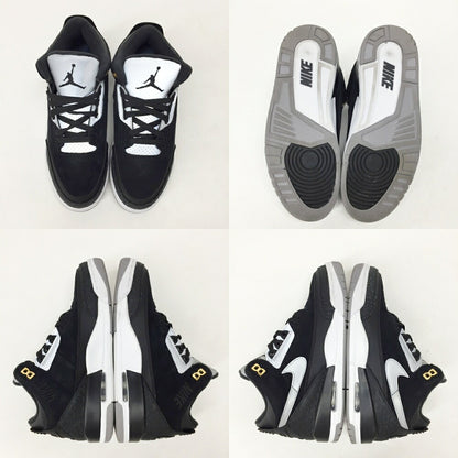 NIKE Air Jordan 3 Retro TH Black Silver Sneakers Size 8