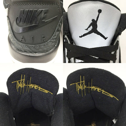 NIKE Air Jordan 3 Retro TH Black Silver Sneakers Size 8