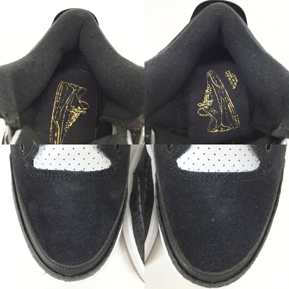 NIKE Air Jordan 3 Retro TH Black Silver Sneakers Size 8