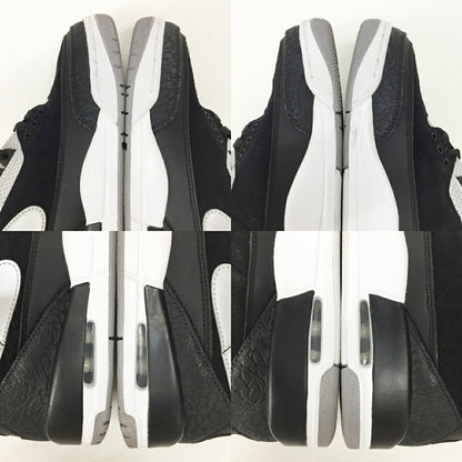 NIKE Air Jordan 3 Retro TH Black Silver Sneakers Size 8