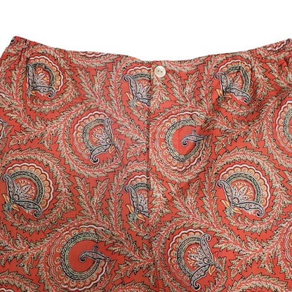 GUCCI 21SS Paisley Fan Print Shorts Red Size 46