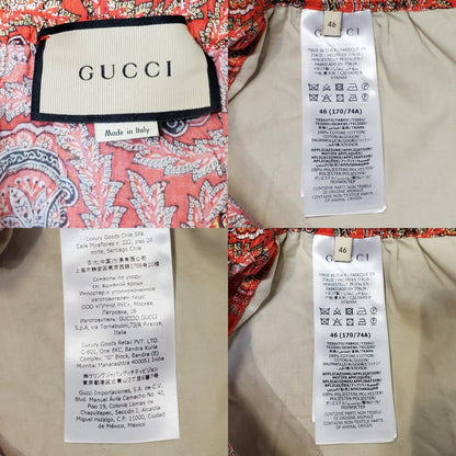 GUCCI 21SS Paisley Fan Print Shorts Red Size 46