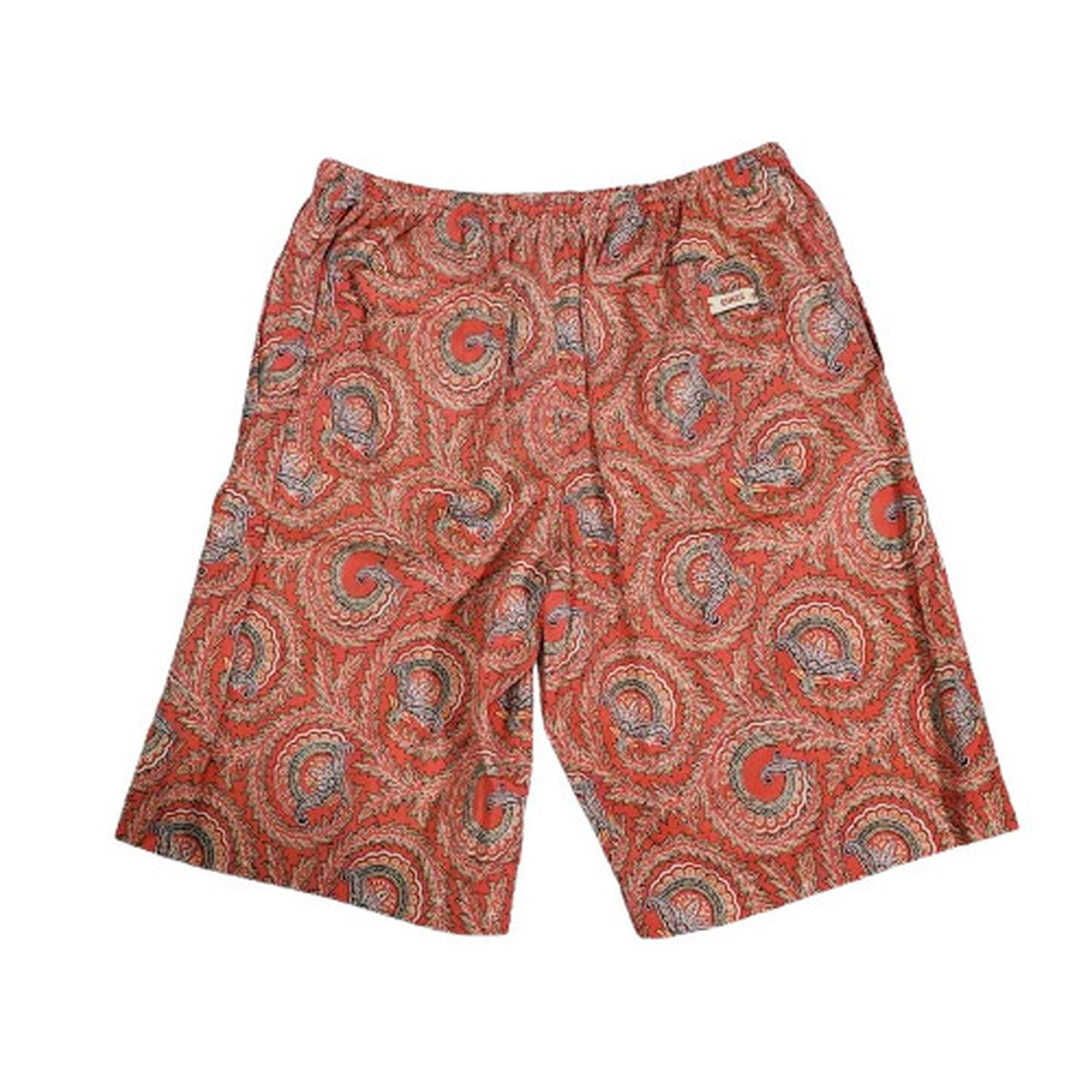 GUCCI 21SS Paisley Fan Print Shorts Red Size 46
