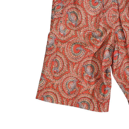 GUCCI 21SS Paisley Fan Print Shorts Red Size 46