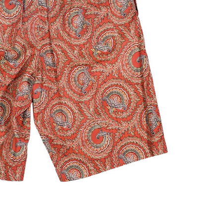 GUCCI 21SS Paisley Fan Print Shorts Red Size 46