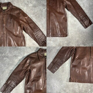Raggio Dest Italian Pullover Leather Jacket Size M