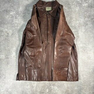 Raggio Dest Italian Pullover Leather Jacket Size M