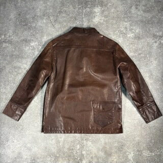 Raggio Dest Italian Pullover Leather Jacket Size M
