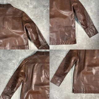 Raggio Dest Italian Pullover Leather Jacket Size M
