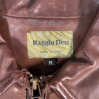Raggio Dest Italian Pullover Leather Jacket Size M