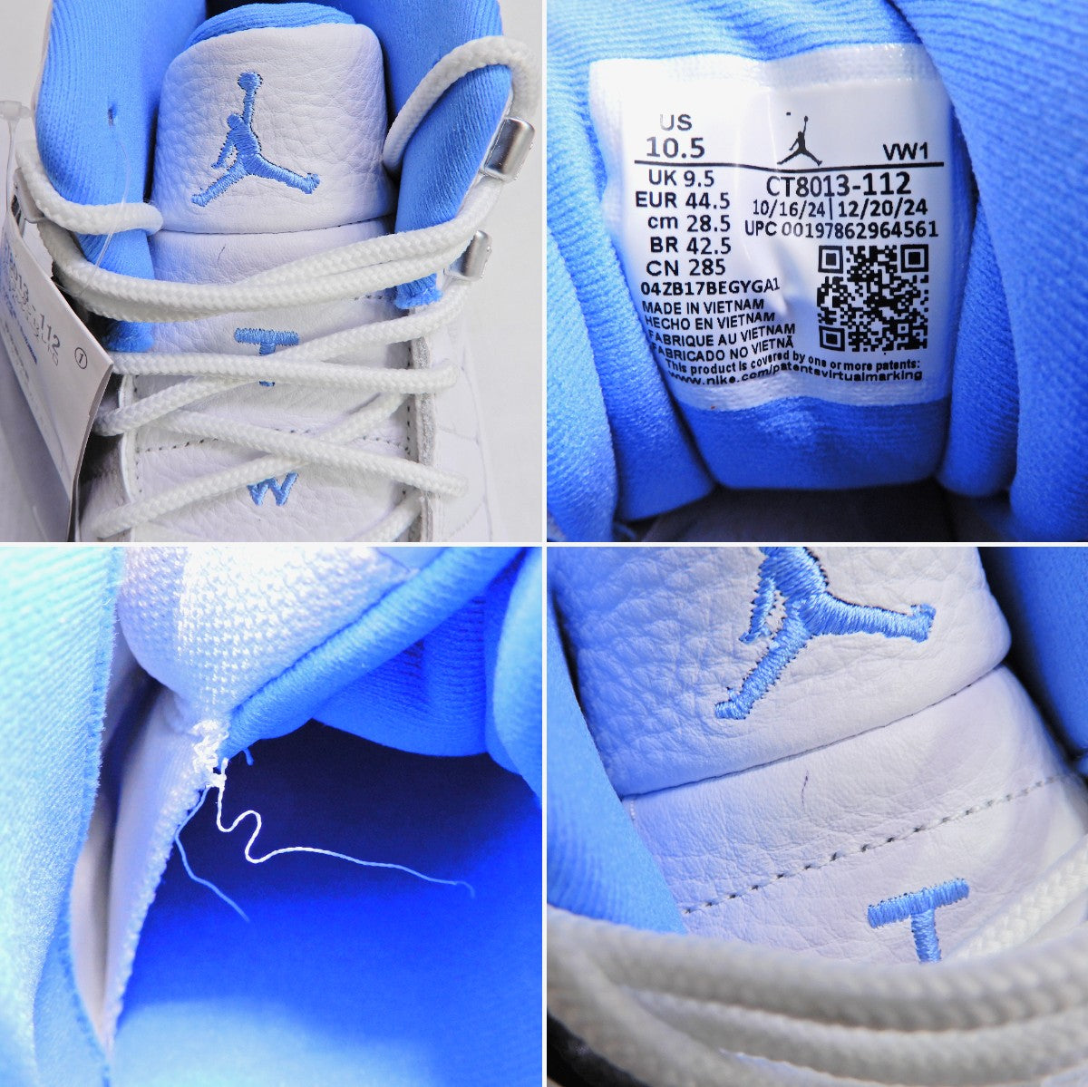 NIKE AIR JORDAN 12 Carmelo Anthony Blue Sneakers Size 28.5cm