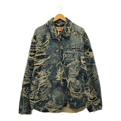 DIESEL Distressed Indigo Denim Jacket Size XL