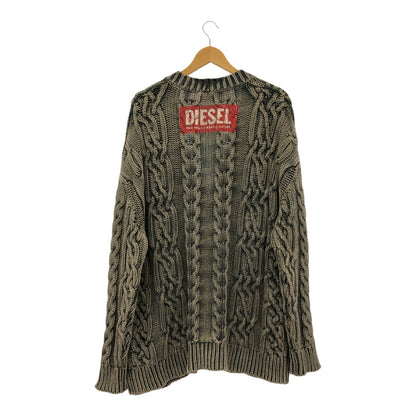 DIESEL K-ELINDO Distressed Back Logo Cardigan Size M