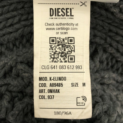 DIESEL K-ELINDO Distressed Back Logo Cardigan Size M