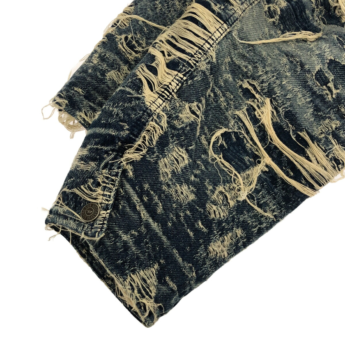 DIESEL Distressed Indigo Denim Jacket Size XL