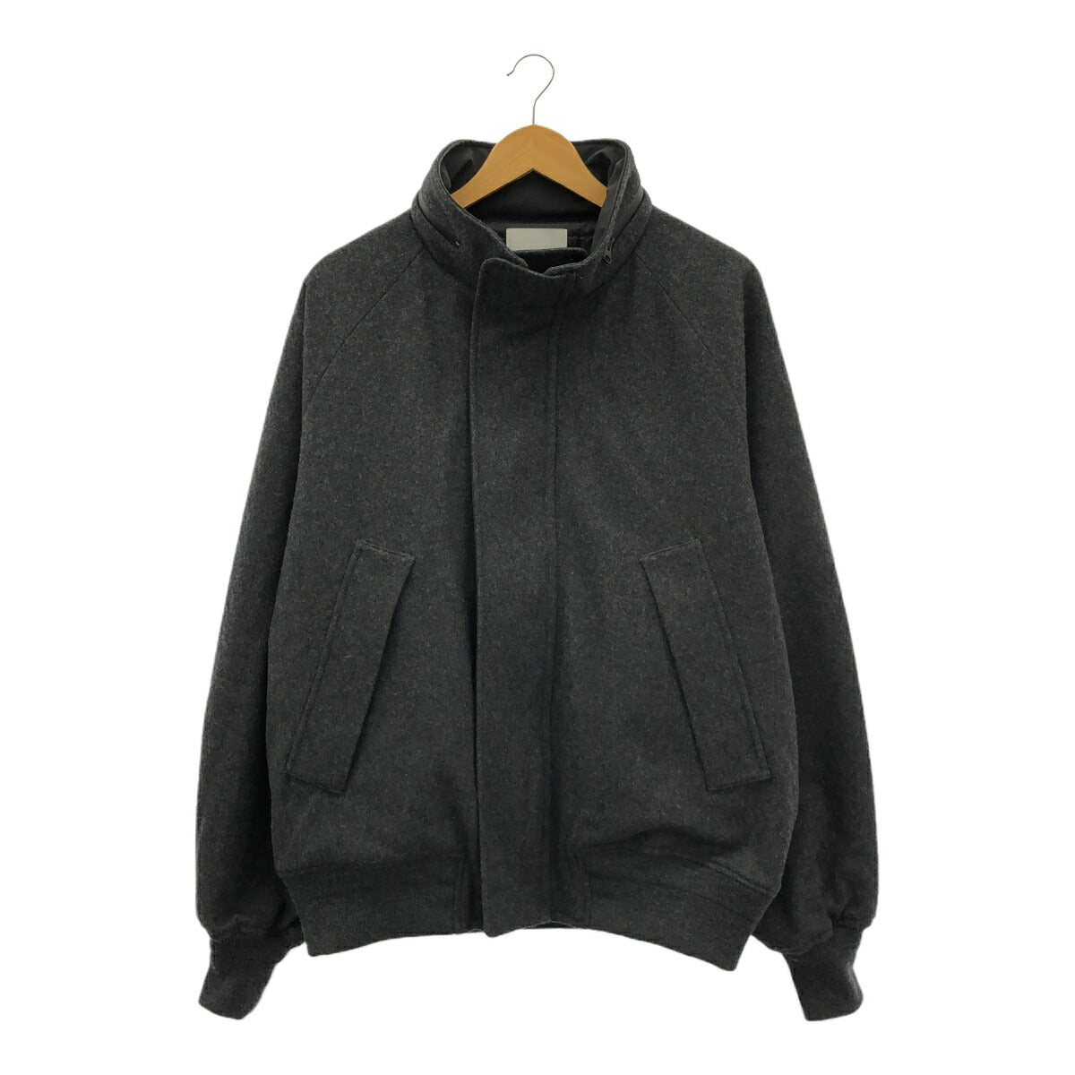 Vintage Water-Repellent Wool Melton Jacket Dark Gray Size 1