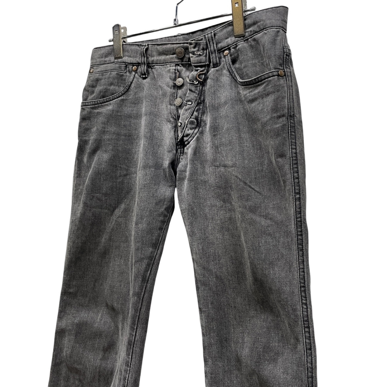Maison Margiela 07SS Black Button Fly Gimmick Jeans Size 46