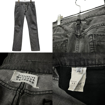 Maison Margiela 07SS Black Button Fly Gimmick Jeans Size 46