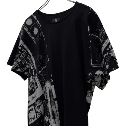 Japanese Brand 19SS Print Kimono Sleeve T-Shirt Size 2