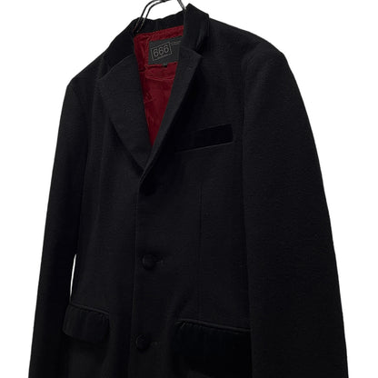 Japanese Brand 666 Velour Wool Chesterfield Coat Size L