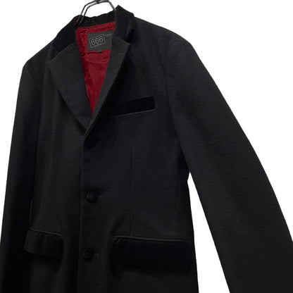 Japanese Brand 666 Velour Wool Chesterfield Coat Size L