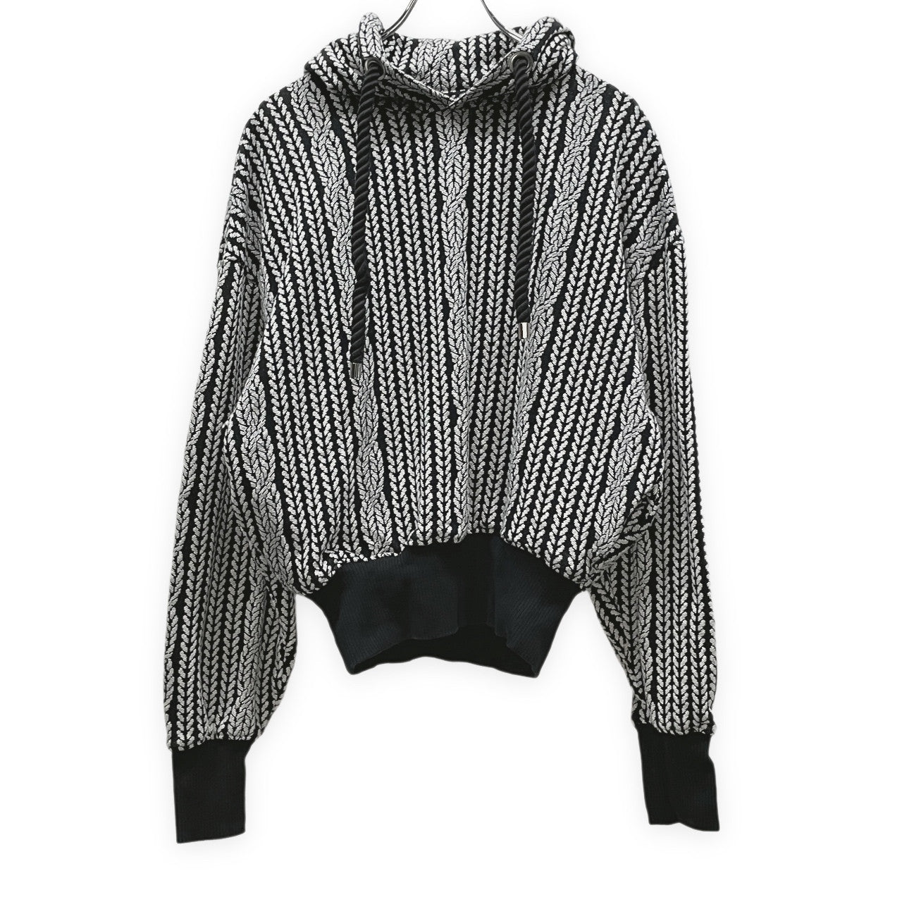 anrealage homme 24AW Rope Jacquard Hoodie Black Size 46