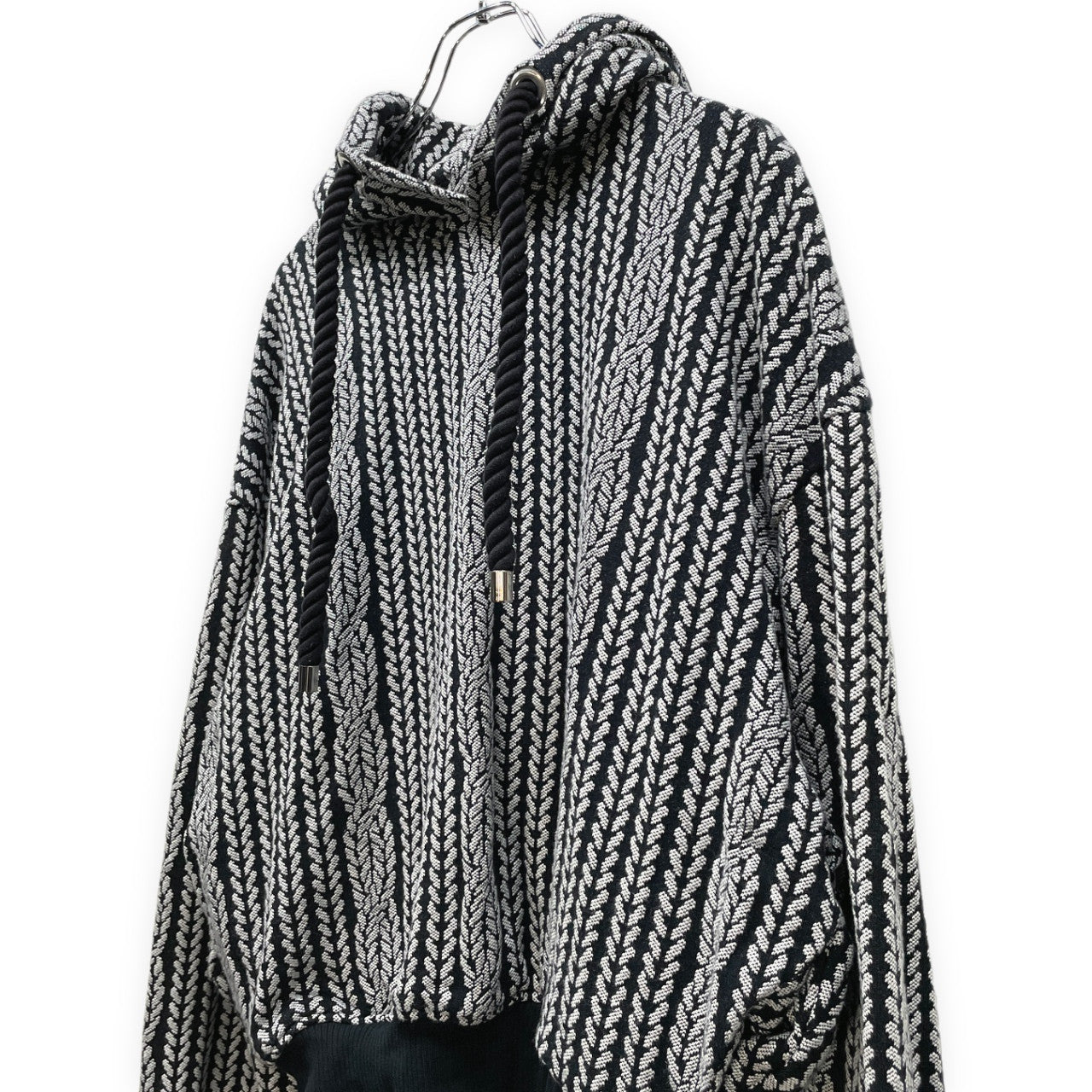 anrealage homme 24AW Rope Jacquard Hoodie Black Size 46