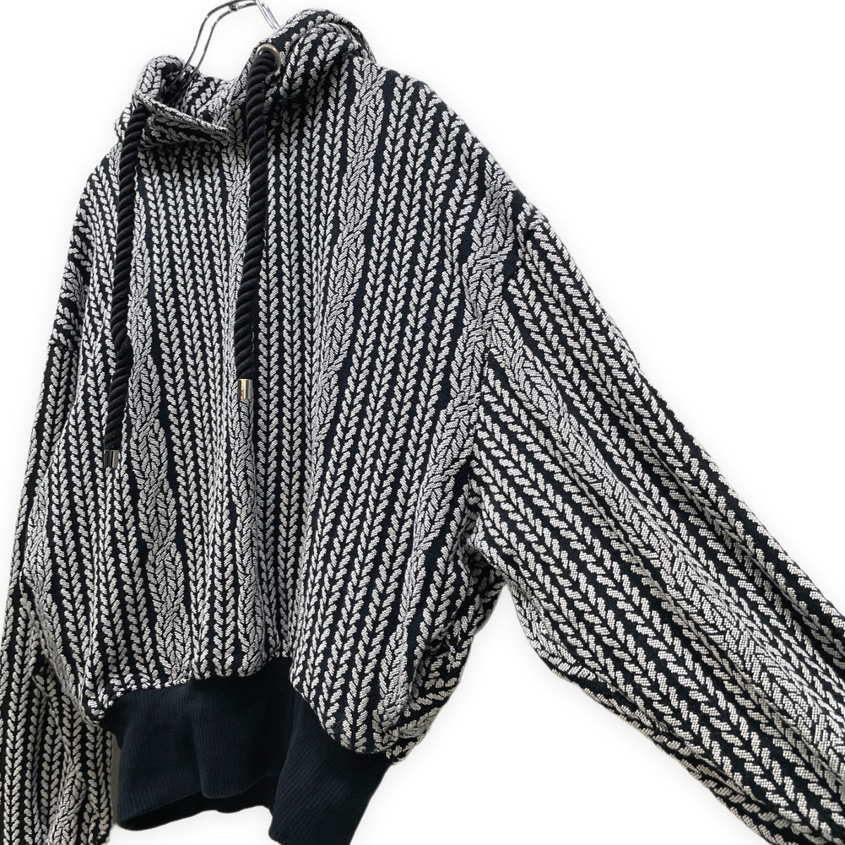 anrealage homme 24AW Rope Jacquard Hoodie Black Size 46