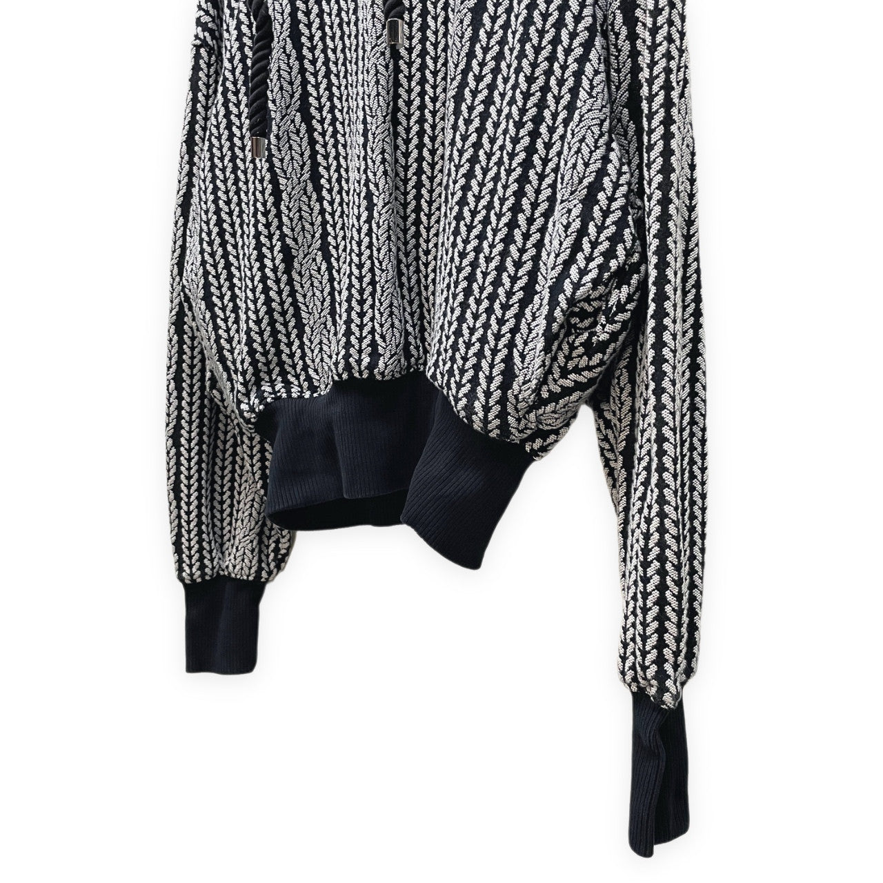 anrealage homme 24AW Rope Jacquard Hoodie Black Size 46