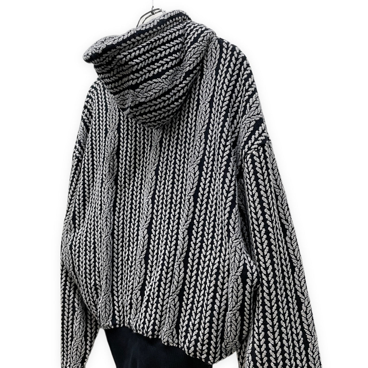 anrealage homme 24AW Rope Jacquard Hoodie Black Size 46