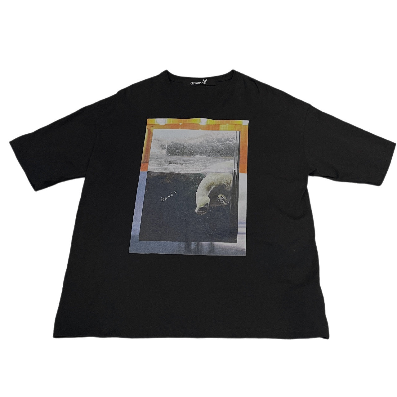 Ground Y Photo Print Crewneck T-Shirt Black Size 4