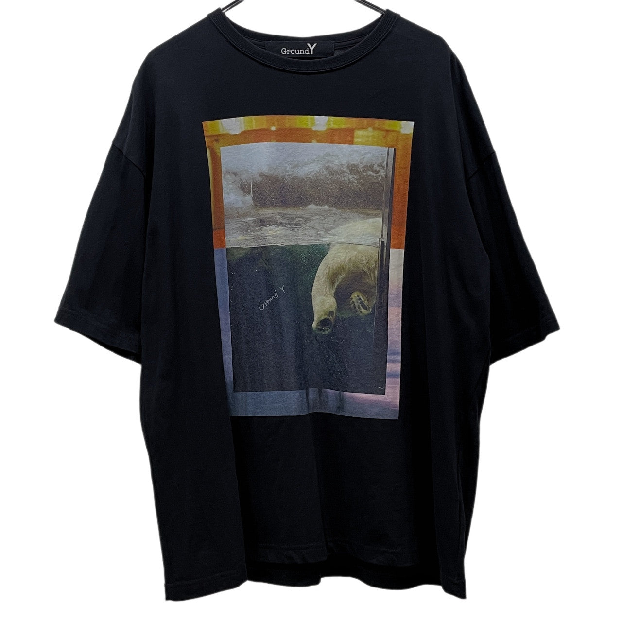 Ground Y Photo Print Crewneck T-Shirt Black Size 4