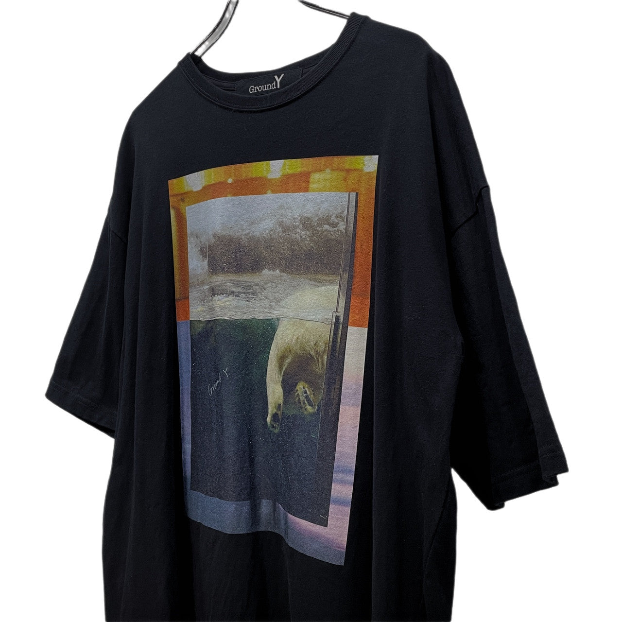 Ground Y Photo Print Crewneck T-Shirt Black Size 4