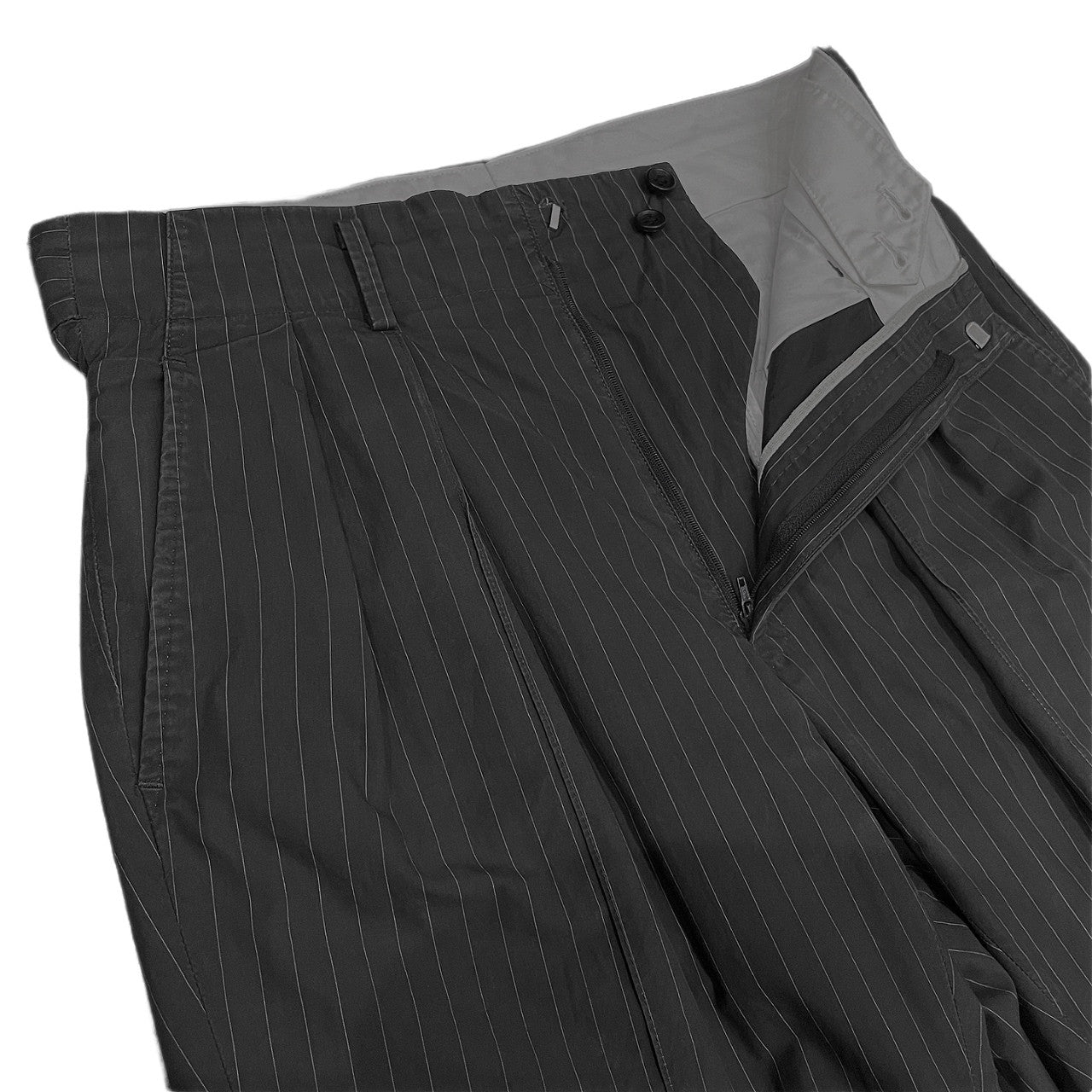 RAINMAKER KYOTO 16SS Cotton Stripe Trousers Gray Size 46