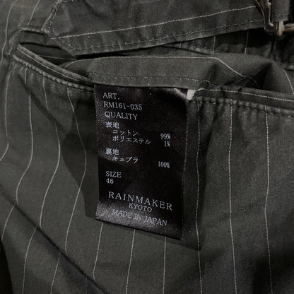 RAINMAKER KYOTO 16SS Cotton Stripe Trousers Gray Size 46